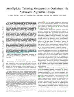 AutoOptLib: Tailoring Metaheuristic Optimizers via Automated Algorithm
  Design