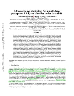 Informative regularization for a multi-layer perceptron RR Lyrae
  classifier under data shift