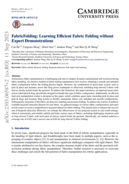 FabricFolding: Learning Efficient Fabric Folding without Expert
  Demonstrations