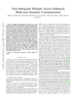 Non-Orthogonal Multiple Access Enhanced Multi-User Semantic
  Communication