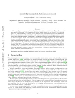Knowledge-integrated AutoEncoder Model