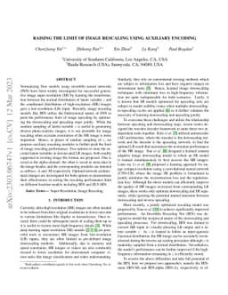 Raising The Limit Of Image Rescaling Using Auxiliary Encoding