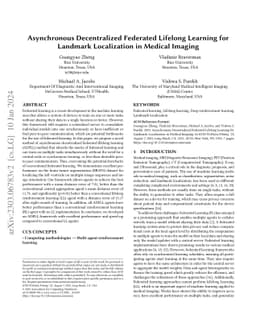 Asynchronous Decentralized Federated Lifelong Learning for Landmark
  Localization in Medical Imaging