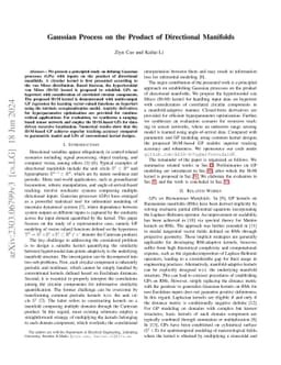 Gaussian Process on the Product of Directional Manifolds