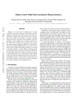 Object-Centric Multi-Task Learning for Human Instances