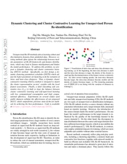 Dynamic Clustering and Cluster Contrastive Learning for Unsupervised
  Person Re-identification