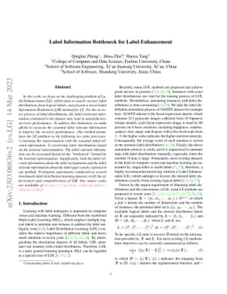 Label Information Bottleneck for Label Enhancement