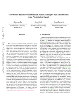 Transformer Encoder with Multiscale Deep Learning for Pain
  Classification Using Physiological Signals