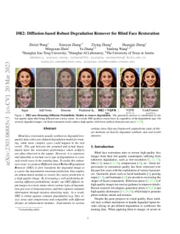 DR2: Diffusion-based Robust Degradation Remover for Blind Face
  Restoration