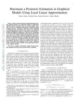 Maximum a Posteriori Estimation in Graphical Models Using Local Linear
  Approximation