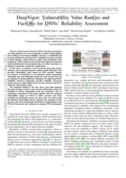 DeepVigor: Vulnerability Value Ranges and Factors for DNNs' Reliability
  Assessment