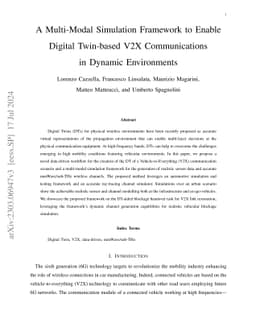 A Multi-Modal Simulation Framework to Enable Digital Twin-based V2X
  Communications in Dynamic Environments