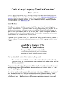 Could a Large Language Model be Conscious?