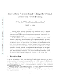 Score Attack: A Lower Bound Technique for Optimal Differentially Private
  Learning