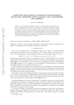 Computing equivariant matrices on homogeneous spaces for Geometric Deep
  Learning and Automorphic Lie Algebras