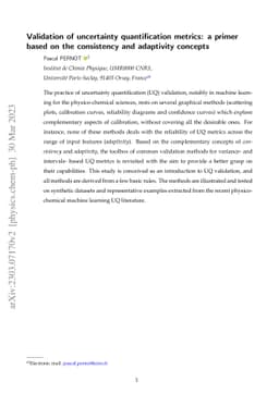 Validation of uncertainty quantification metrics: a primer based on the
  consistency and adaptivity concepts