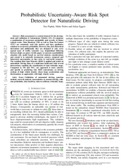 Probabilistic Uncertainty-Aware Risk Spot Detector for Naturalistic
  Driving