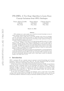 PN-OWL: A Two Stage Algorithm to Learn Fuzzy Concept Inclusions from OWL
  Ontologies