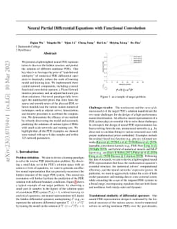 Neural Partial Differential Equations with Functional Convolution
