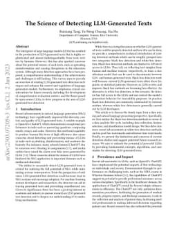 The Science of Detecting LLM-Generated Texts
