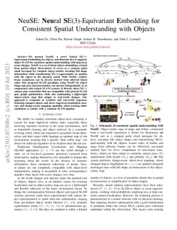 NeuSE: Neural SE(3)-Equivariant Embedding for Consistent Spatial
  Understanding with Objects