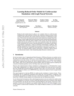 Learning Reduced-Order Models for Cardiovascular Simulations with Graph
  Neural Networks