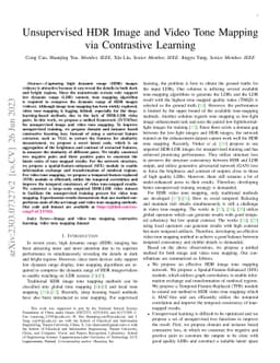 Unsupervised HDR Image and Video Tone Mapping via Contrastive Learning
