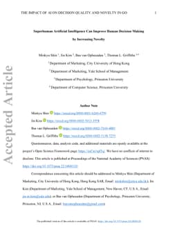 Superhuman Artificial Intelligence Can Improve Human Decision Making by
  Increasing Novelty