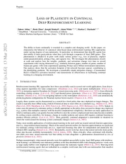 Loss of Plasticity in Continual Deep Reinforcement Learning
