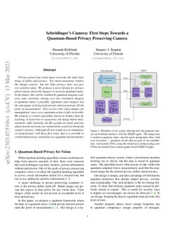 Schrödinger's Camera: First Steps Towards a Quantum-Based Privacy
  Preserving Camera