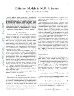 Diffusion Models in NLP: A Survey