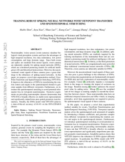 Training Robust Spiking Neural Networks with ViewPoint Transform and
  SpatioTemporal Stretching