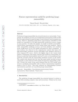 Feature representations useful for predicting image memorability