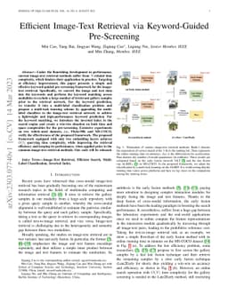 Efficient Image-Text Retrieval via Keyword-Guided Pre-Screening
