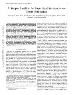 A Simple Baseline for Supervised Surround-view Depth Estimation