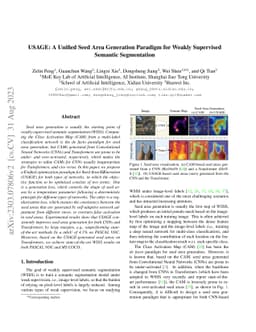 USAGE: A Unified Seed Area Generation Paradigm for Weakly Supervised
  Semantic Segmentation