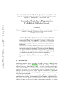 Generalised Scale-Space Properties for Probabilistic Diffusion Models
