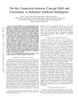 On the Connection between Concept Drift and Uncertainty in Industrial
  Artificial Intelligence