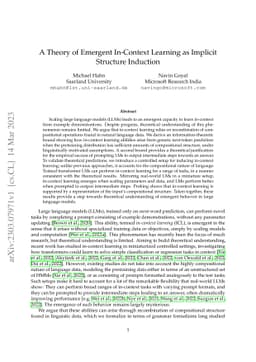 A Theory of Emergent In-Context Learning as Implicit Structure Induction