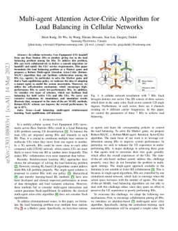 Multi-agent Attention Actor-Critic Algorithm for Load Balancing in
  Cellular Networks