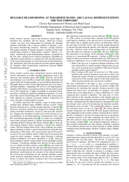 Reliable Beamforming at Terahertz Bands: Are Causal Representations the
  Way Forward?