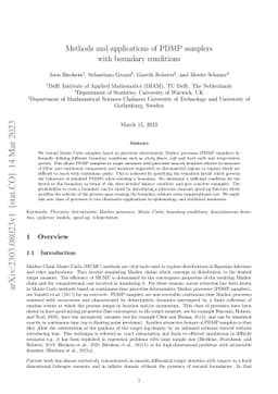 Methods and applications of PDMP samplers with boundary conditions