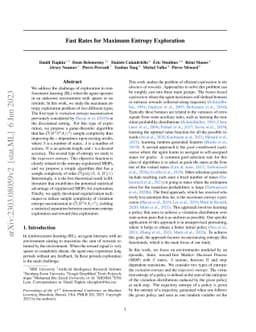 Fast Rates for Maximum Entropy Exploration
