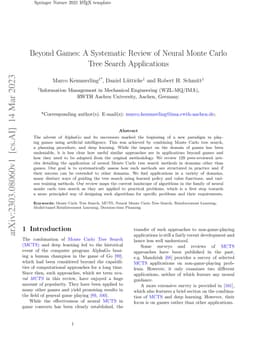 Beyond Games: A Systematic Review of Neural Monte Carlo Tree Search
  Applications