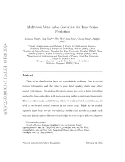 Multi-task Meta Label Correction for Time Series Prediction
