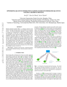 Optimizing Quantum Federated Learning Based on Federated Quantum Natural
  Gradient Descent