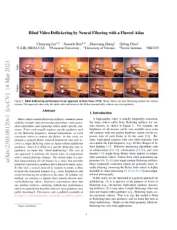Blind Video Deflickering by Neural Filtering with a Flawed Atlas