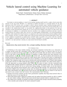 Vehicle lateral control using Machine Learning for automated vehicle
  guidance