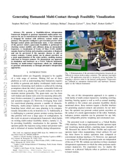 Generating Humanoid Multi-Contact through Feasibility Visualization