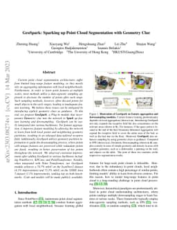 GeoSpark: Sparking up Point Cloud Segmentation with Geometry Clue